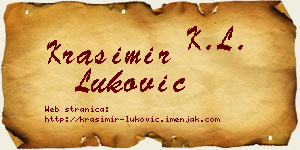 Krasimir Luković vizit kartica